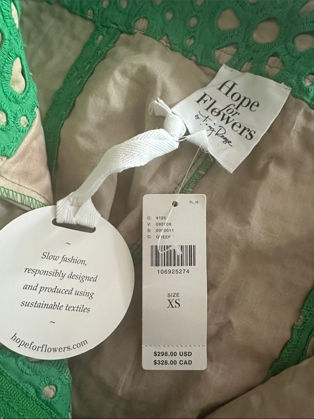 Hope for Flowers by Tracy Reese Green Eyelet Shorts - Picture 6 of 7